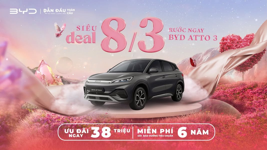 Ưu đãi 38 triệu khi mua BYD ATTO 3!