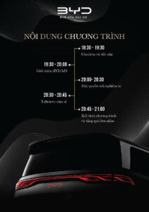 Lịch trình sự kiện ra mắt BYD M9